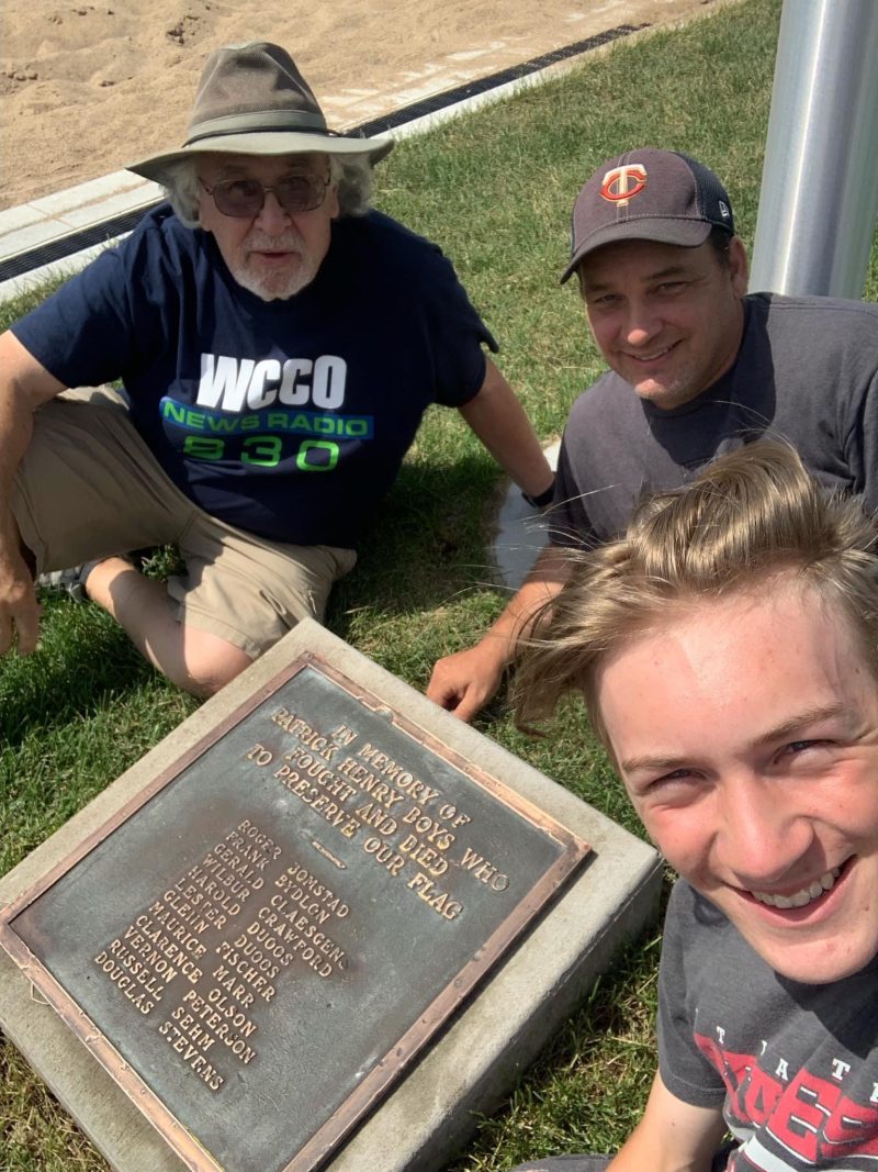 The Plaque at the Flag Pole in Henry High’s Porter Field